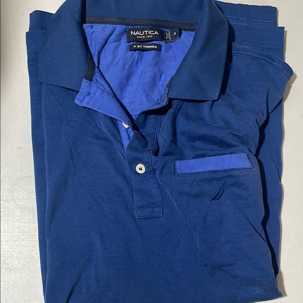 Nautica Men's Blue Polo Shirt